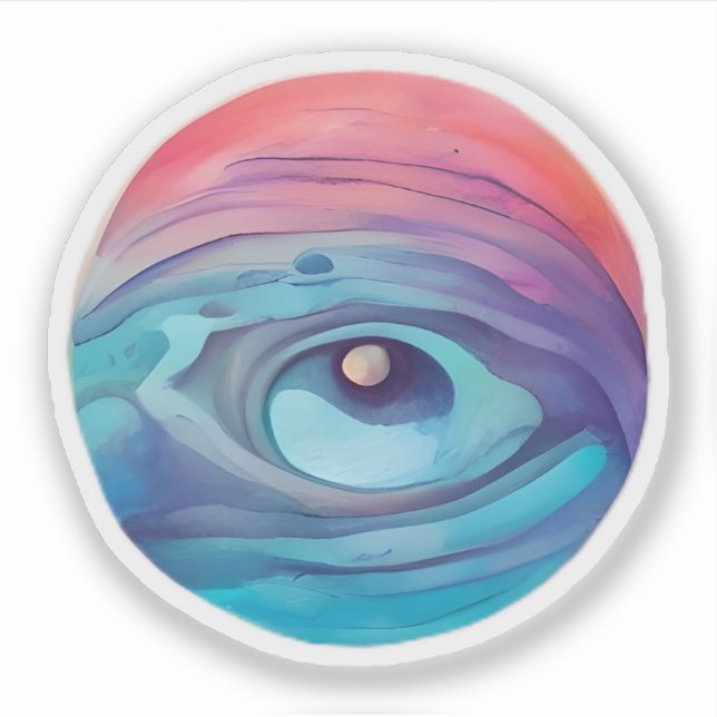 Öga i Cosmos Klistermärken (Framsida)