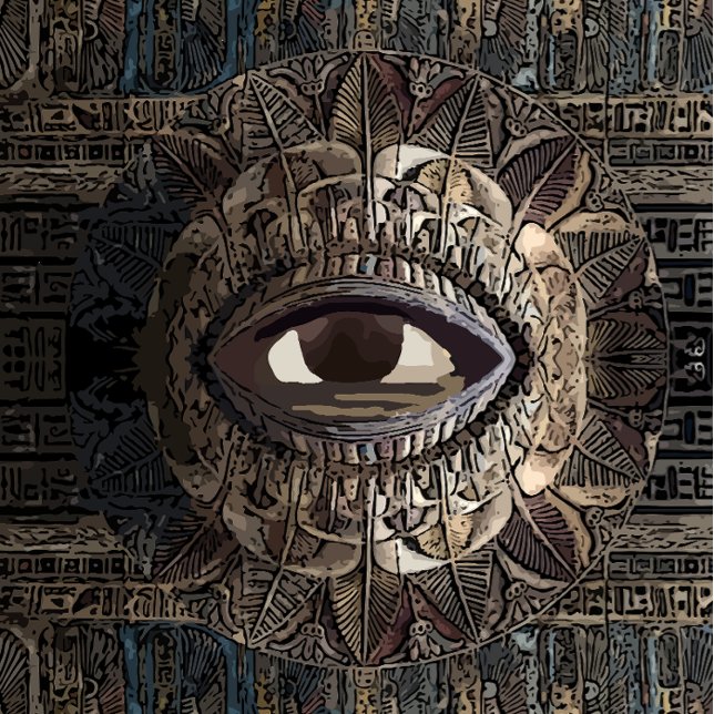 Öga i den antika Egyptenen Canvastryck (Skapare uppladdad)