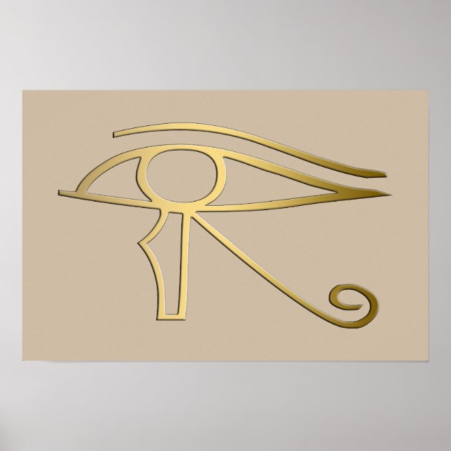 Öga i den egyptiska symbolen Horus Poster (Framsidan)