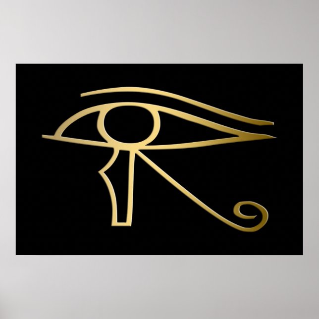 Öga i den egyptiska symbolen Horus Poster (Framsidan)