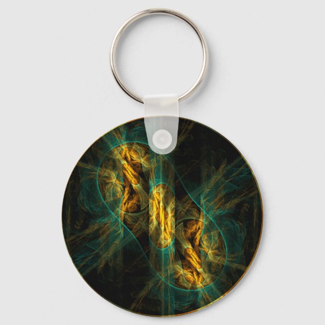 Öga i den gemensamma Abstrakten Art Keychain Nyckelring (Framsida)