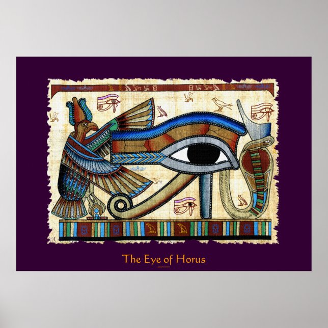 ÖGA i den hORUS-egyptiska konsten Poster (Framsidan)