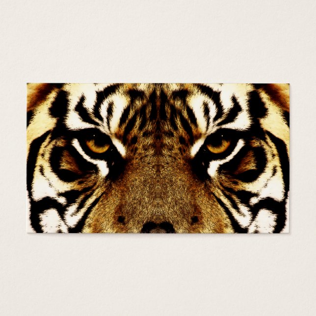 Öga i en tiger visitkort (Framsidan)