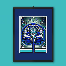 Öga i Etheral Träd: Mystical Blue