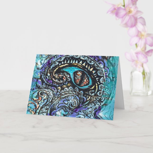 Öga i havskräfta kort (Orkide)