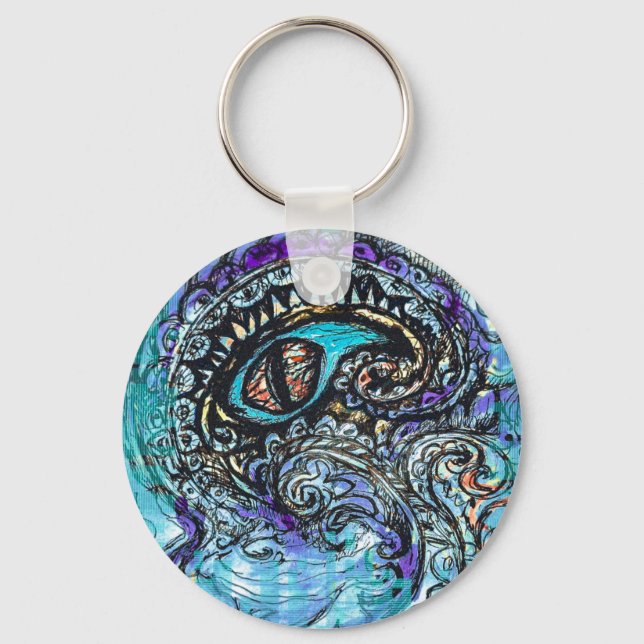 Öga i havskräfta nyckelring (Framsida)