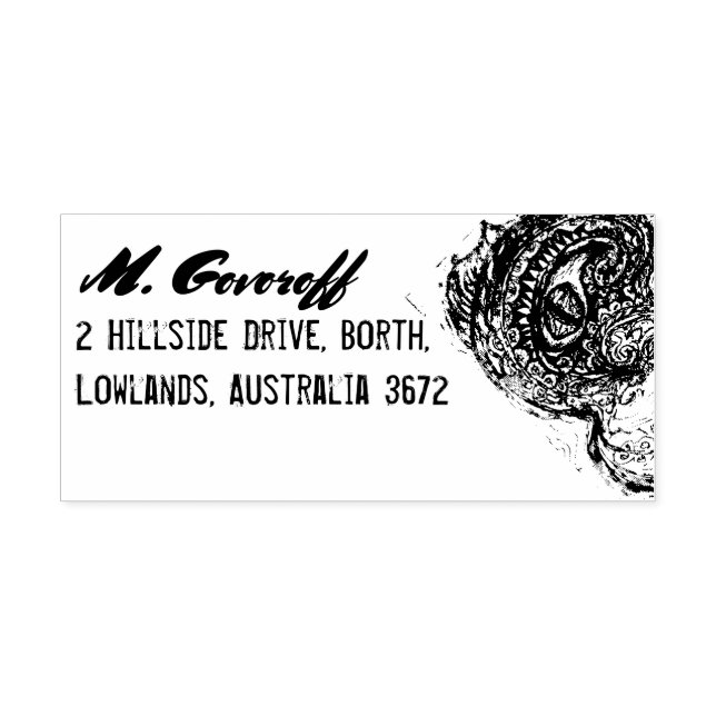 Öga i havskräfta stämpel (Tryck)