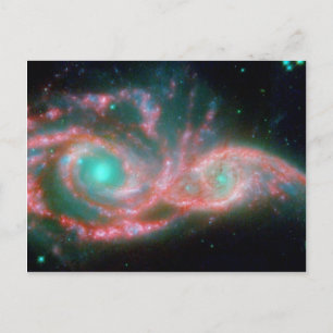 Öga i himlar NGC 2207 NASA Vykort