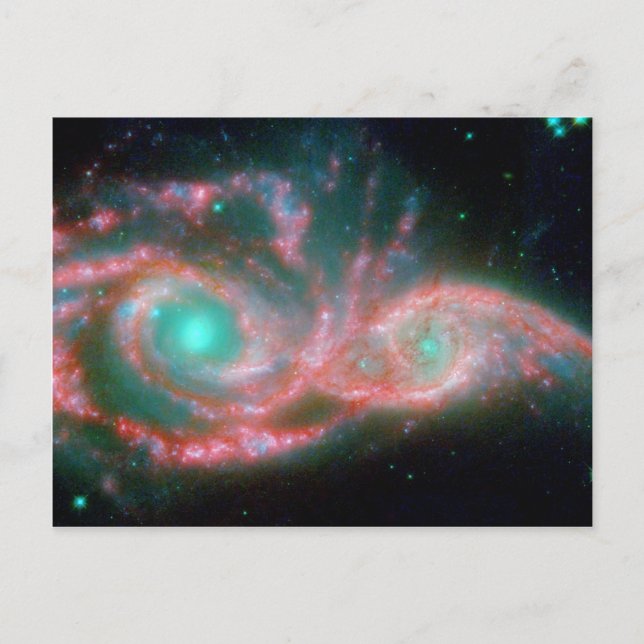 Öga i himlar NGC 2207 NASA Vykort (Framsida)
