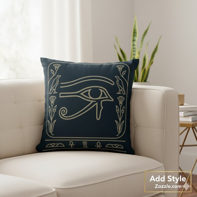 Öga i Horus Ancient Egyptian Home Decor Kudde (Skapare uppladdad)
