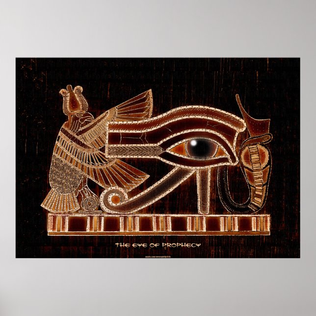 Öga i Horus Ancient Egyptian Symbol of Prophecy Poster (Framsidan)