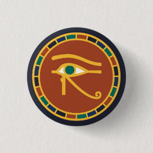Öga i Horus Badge i det antika egyptiska Färg Knapp