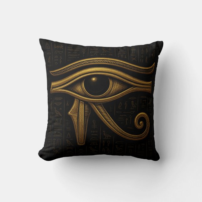 Öga i Horus Dekorativ kudde - den egyptiska symbol (Framsida)