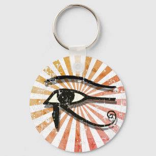 Öga i Horus Egyptian Symbol Retro Sol Nyckelring