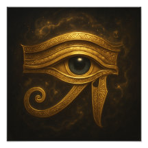 Öga i Horus Guld Egyptian Wall Art