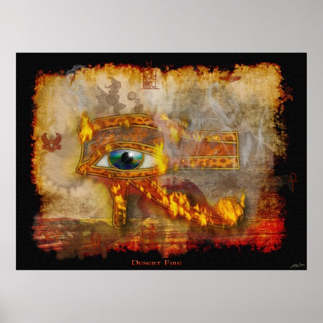 Öga i Horus Helig Egyptian Art Poster (Framsidan)