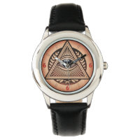 Öga i Horus Illuminati 666 Wood Stil