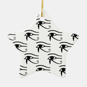 Öga i Horus Mönster Julgransprydnad Keramik