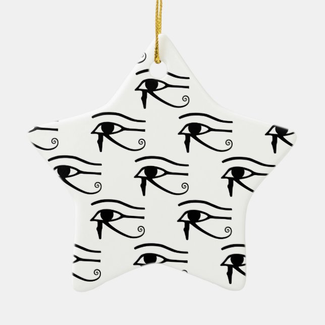Öga i Horus Mönster Julgransprydnad Keramik (Framsidan)
