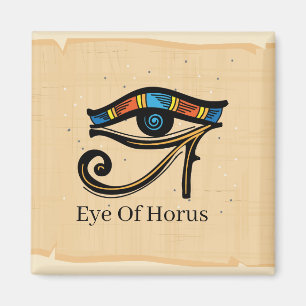 Öga i Horus på papyrus, egyptiska hieroglyfer Magnet