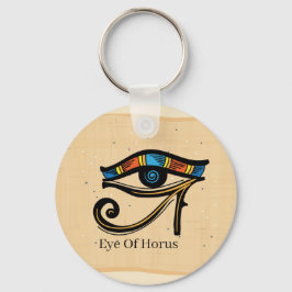 Öga i Horus på papyrus, egyptiska hieroglyfer Nyckelring