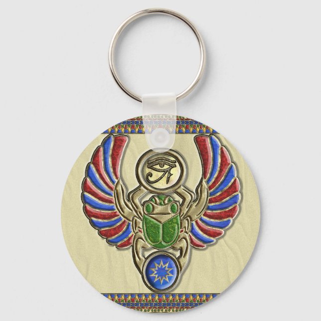 Öga i Horus Scarab Keychain Nyckelring (Framsida)
