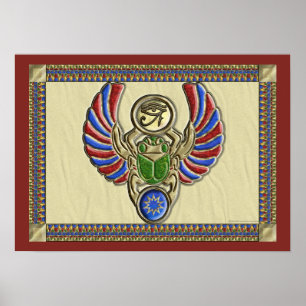 Öga i Horus Scarab Poster