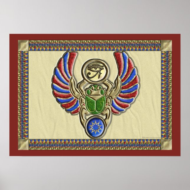Öga i Horus Scarab Poster (Framsidan)