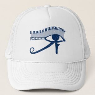 Öga i Horus Symbol Blue White Keps