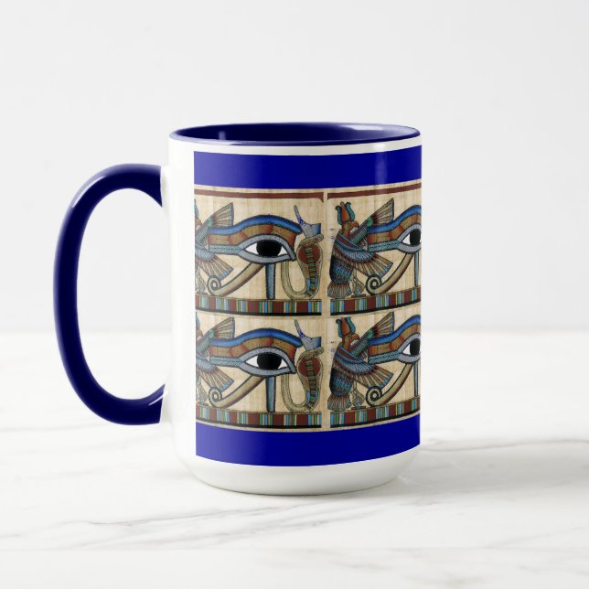 Öga i Horus Wadjet Egyptian Art Mugg (Vänster)
