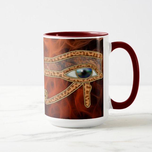 Öga i Horus Wadjet Egyptian Art Mugg (Höger)