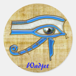 ÖGA i HORUS Wadjet Egyptian Art Stickers Runt Klistermärke
