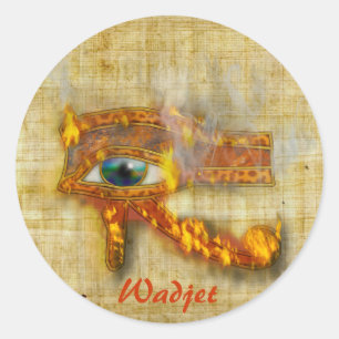 ÖGA i HORUS Wadjet Egyptian Art Stickers Runt Klistermärke