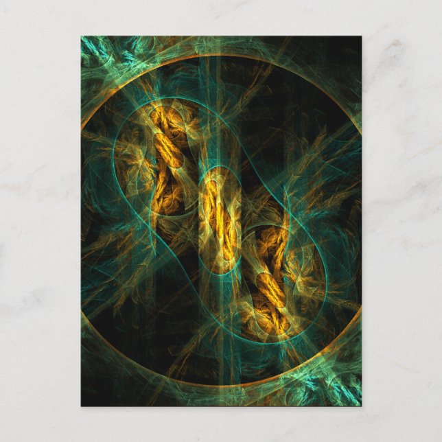 Öga i Jungle Abstrakt Art Postcard Vykort (Framsida)