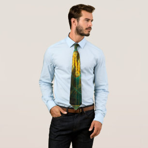 Öga i Jungle Abstrakt Art Tie Slips