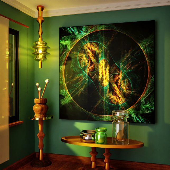 Öga i Jungle Abstrakt Art Wrapped Canvas (The Eye of the Jungle Abstract Art Wrapped Canvas)