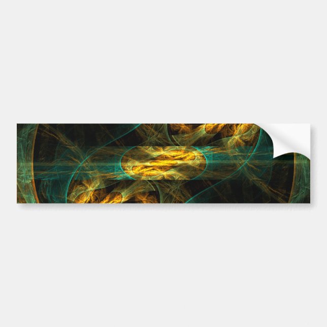 Öga i Jungle-Abstrakten Art Bumper Sticker Bildekal (Framsidan)