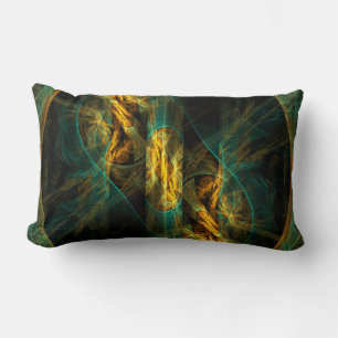 Öga i Jungle-Abstrakten Art Lumbar Pillow Lumbarkudde