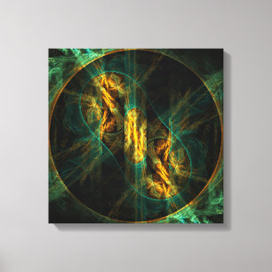 Öga i Jungle-Abstrakten Art Quad Canvas