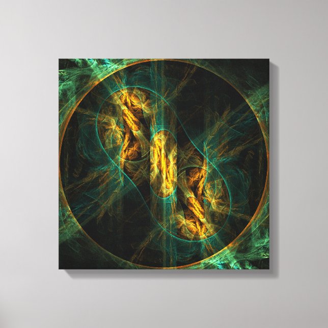 Öga i Jungle-Abstrakten Art Quad Canvas (Framsida)