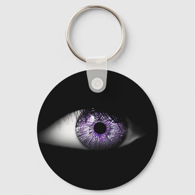 Öga i Lila Cute Coola Eyeball Design Nyckelring (Framsida)
