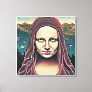 Öga i mona lisa canvastryck