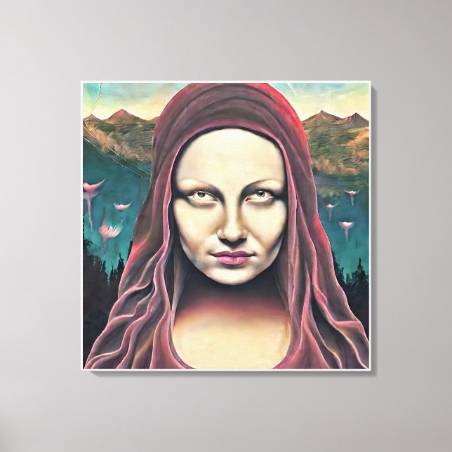 Öga i mona lisa canvastryck (Framsida)