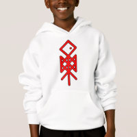 Öga i Odin Viking Bindrune Barn Pullover Hoodie