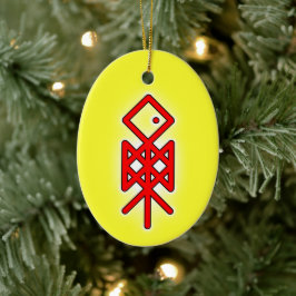 Öga i Odin Viking Bindrune Yule Ceramic Ornament