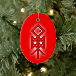 Öga i Odin Viking Bindrune Yule Ceramic Ornament