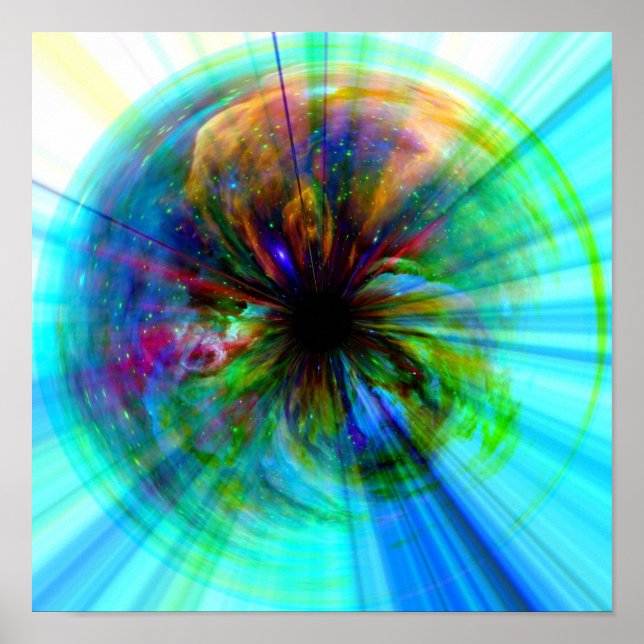 Öga i Orion Unique Digital Space Art Poster (Framsidan)