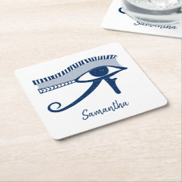 Öga i Personligen Horus Talisman Underlägg Papper Kvadrat