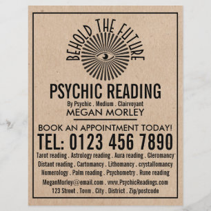 Öga i Providence, Psychic Reading Advertising Reklamblad