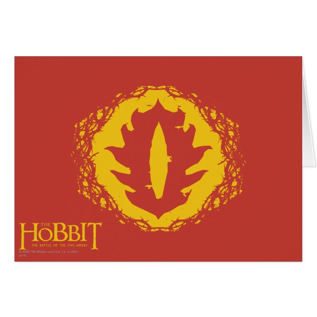 Öga i Sauron Icon Hälsningskort (Framsidan Horizontal)